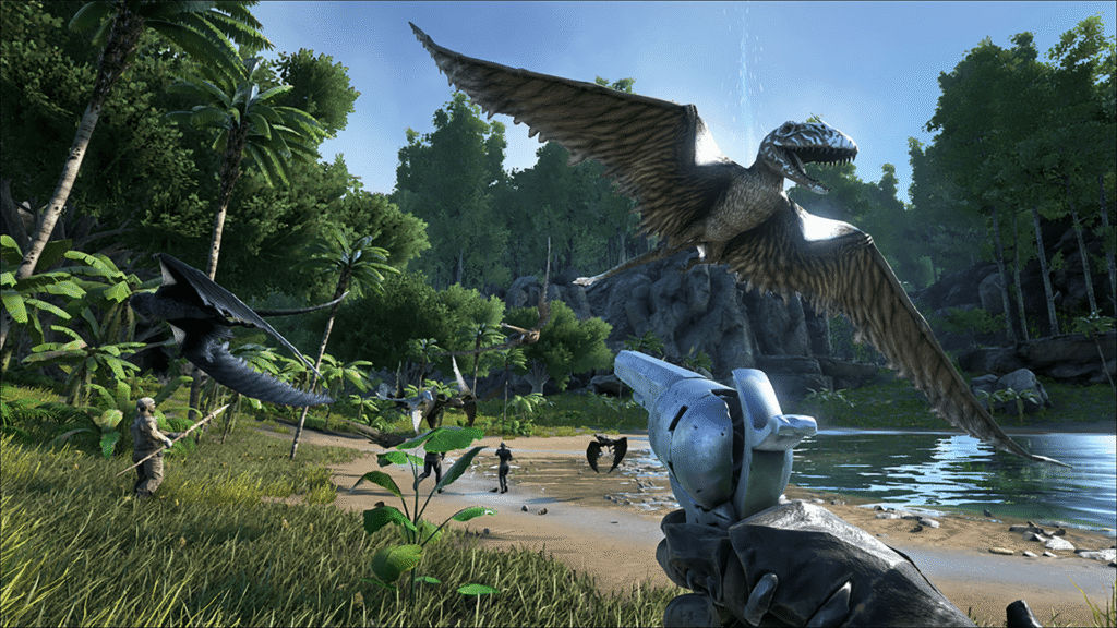 ARK Survival Evolved offline single-player mode with dinosaur hunting and base building